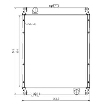E314C/E312C Caterpillar 1968039 Water Radiator