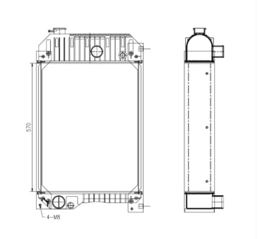 3056E/3054C/3054E/3056E/C4.4 Caterpillar 2367766 Radiador de agua